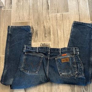 Wrangler FR Men's Dark Blue Relaxed Jeans